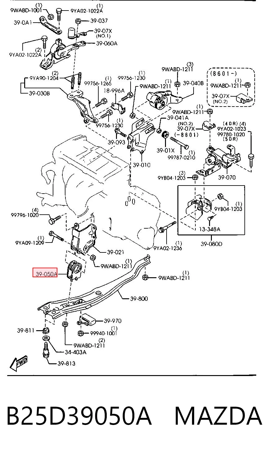 Comprar Taco de motor delantero 323 VI BJ