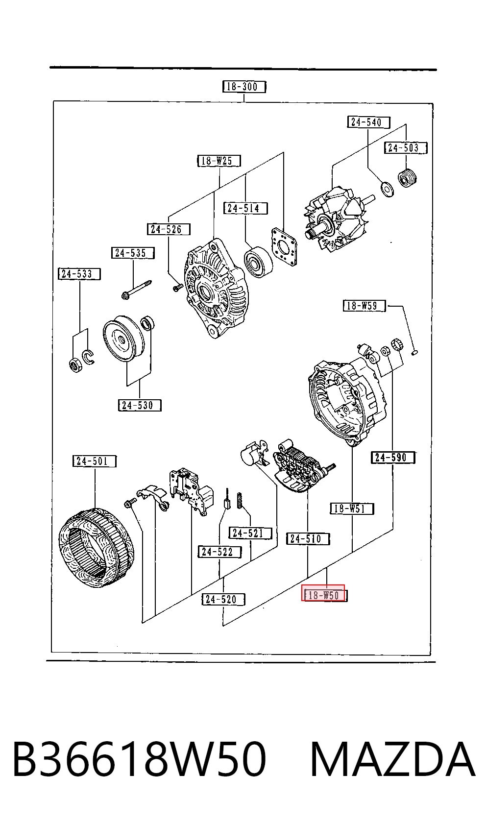 B36618W50 Mazda