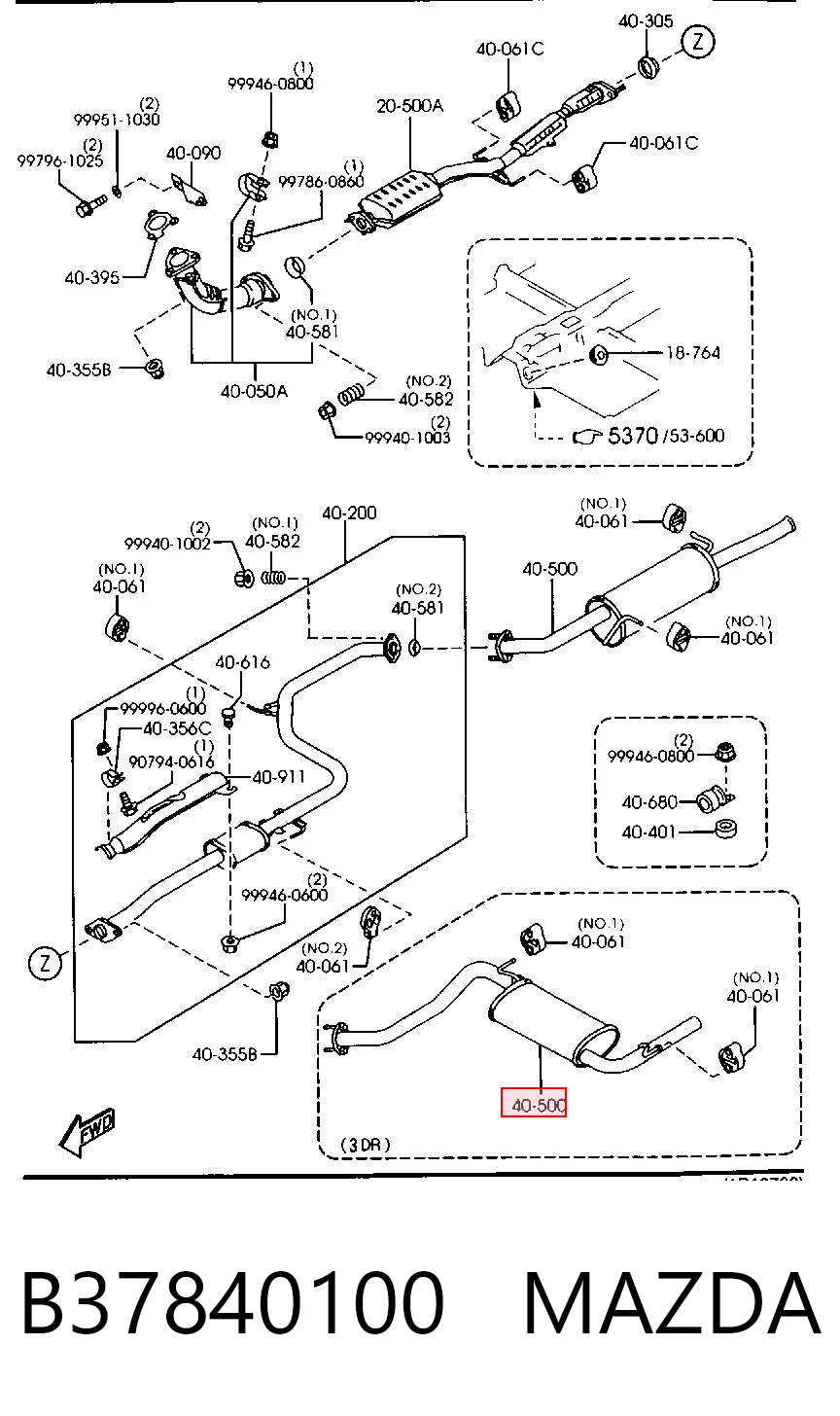 Silenciador trasero para Mazda 323 F V BA