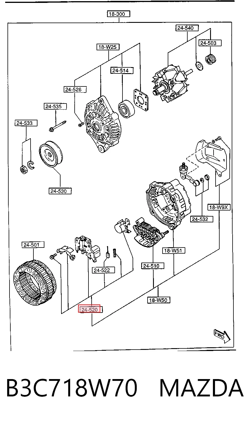 B3C718W70 Mazda