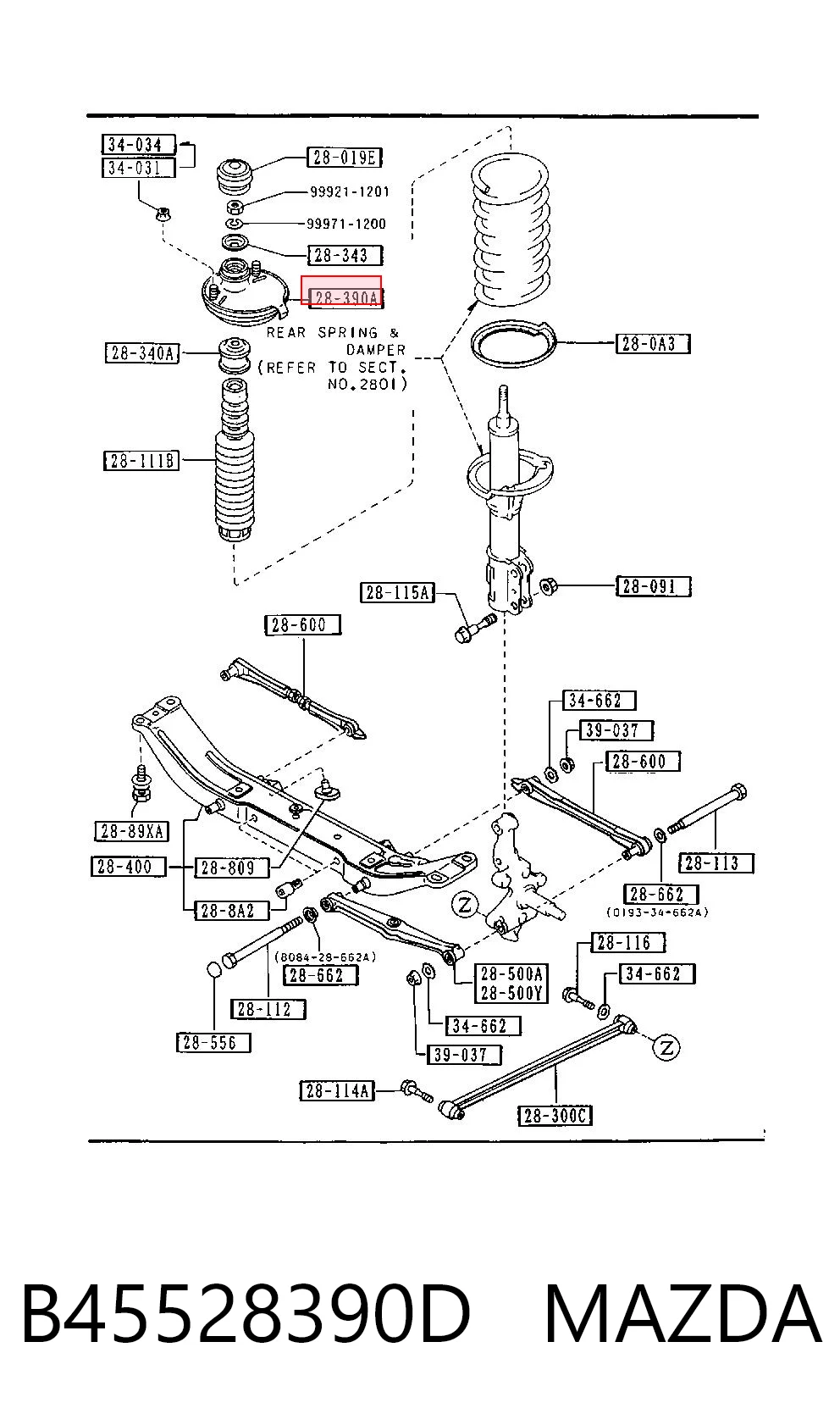 Comprar Soporte del amortiguador trasero Mazda 323 IV BG a bajo precio