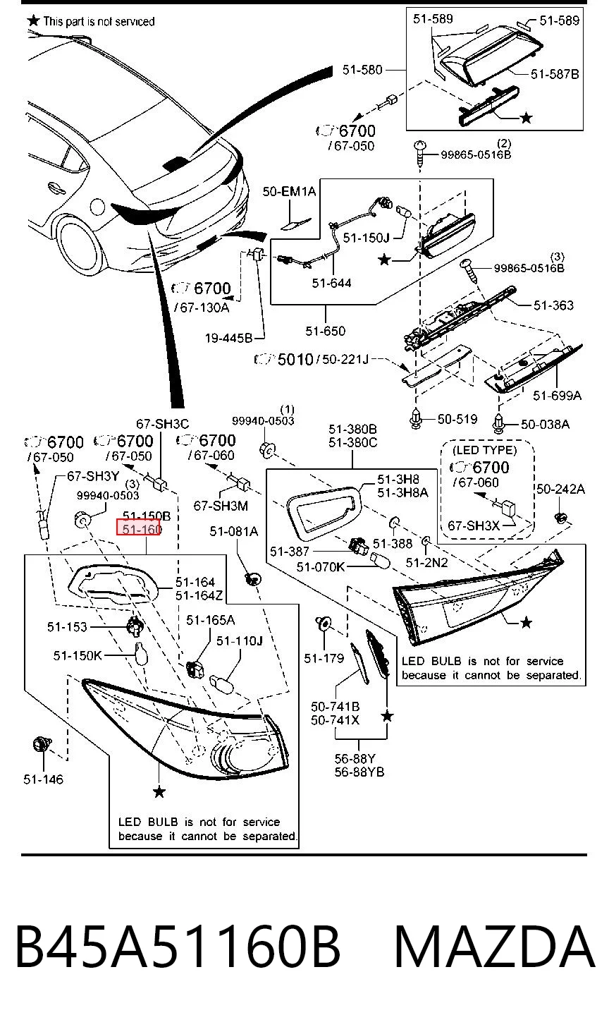 B45A51160B Mazda
