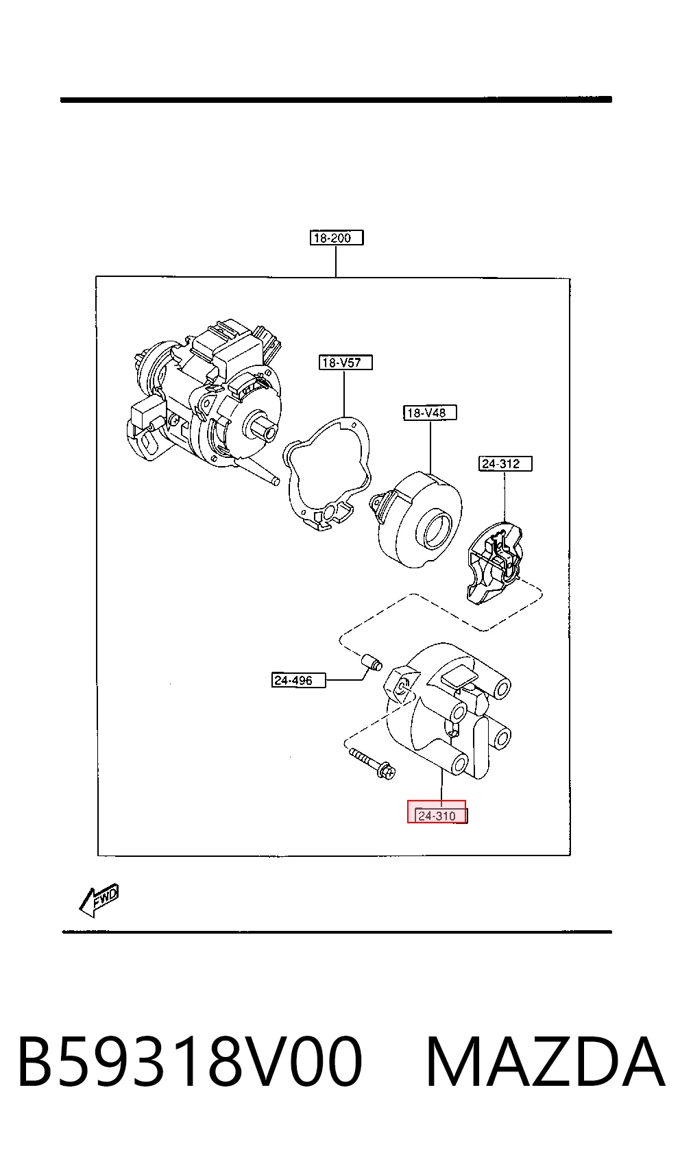 Tapa distribuidor para Mazda 323 F V BA