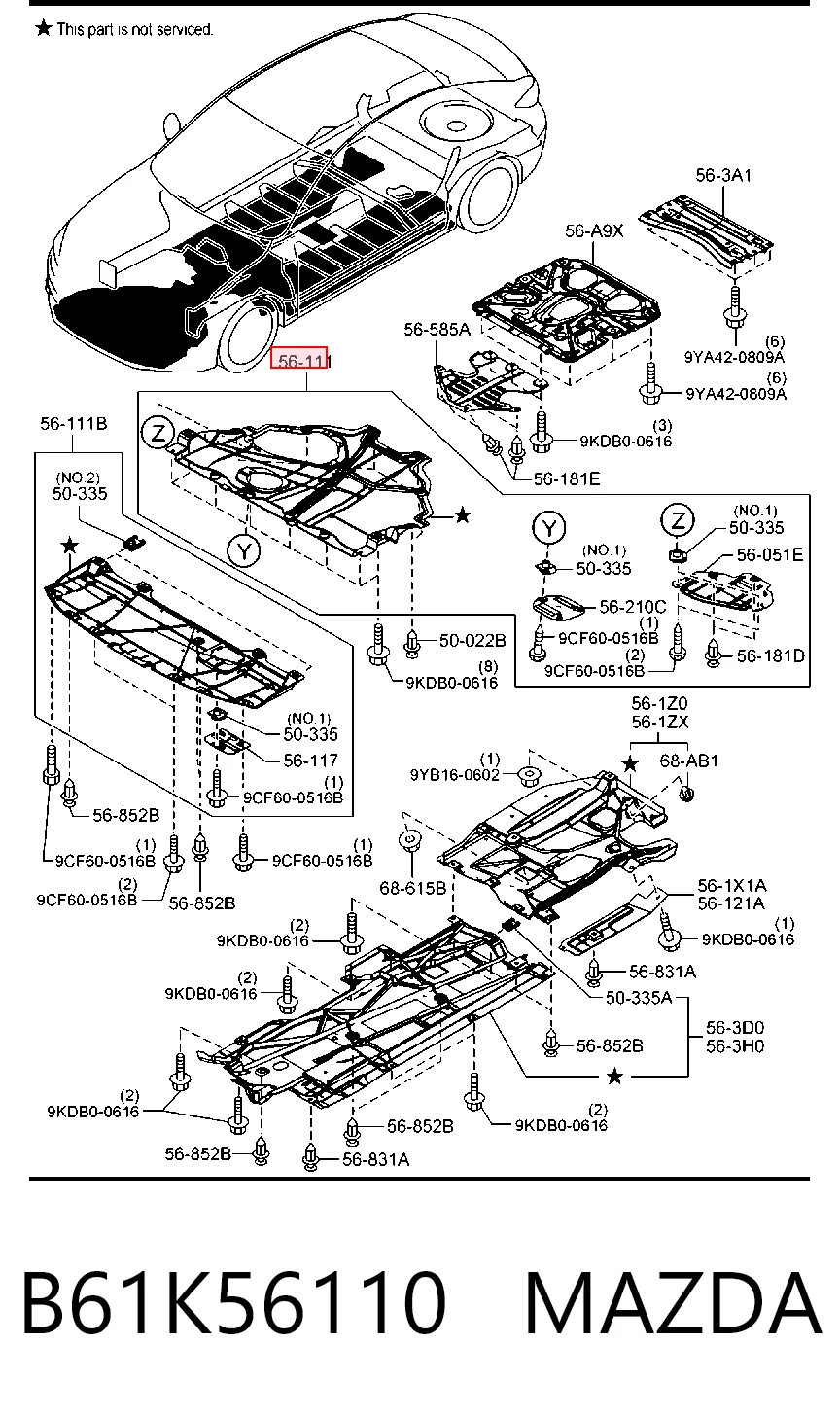 Protección motor / empotramiento para Mazda 6  GJ, GL