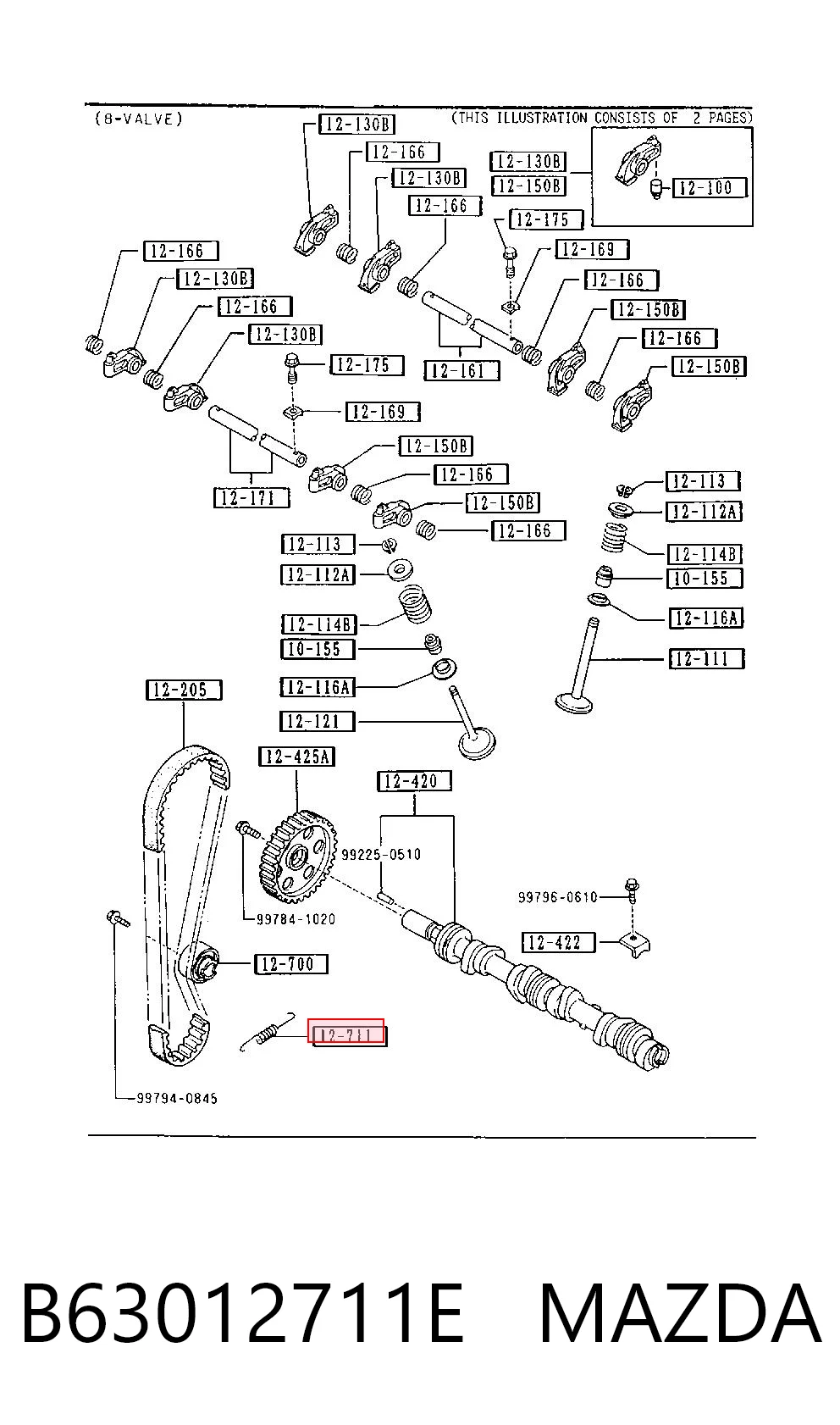 Rodillo tensor cadena Mazda 323 IV (BG)