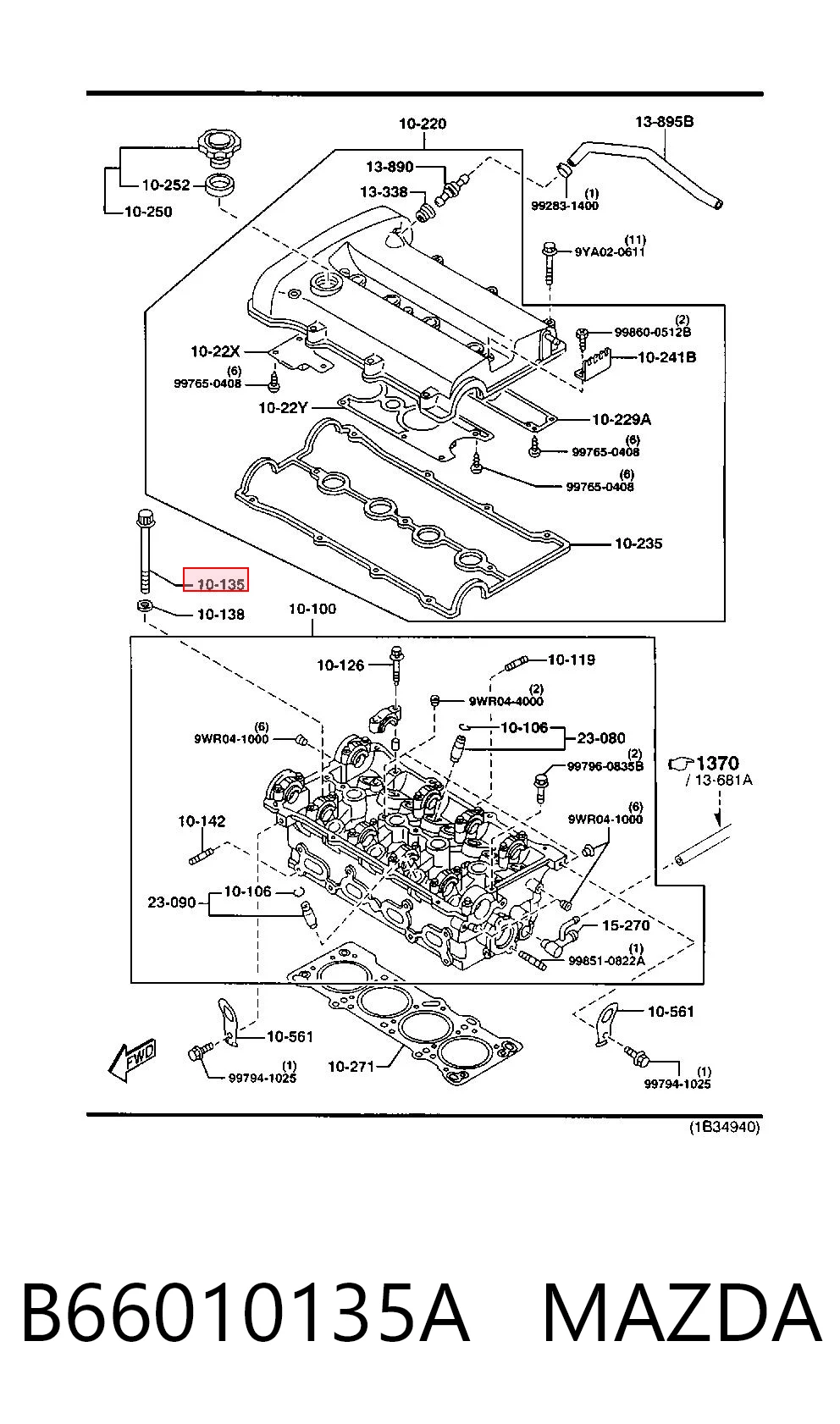 Tornillo culata para Mazda 323 BG