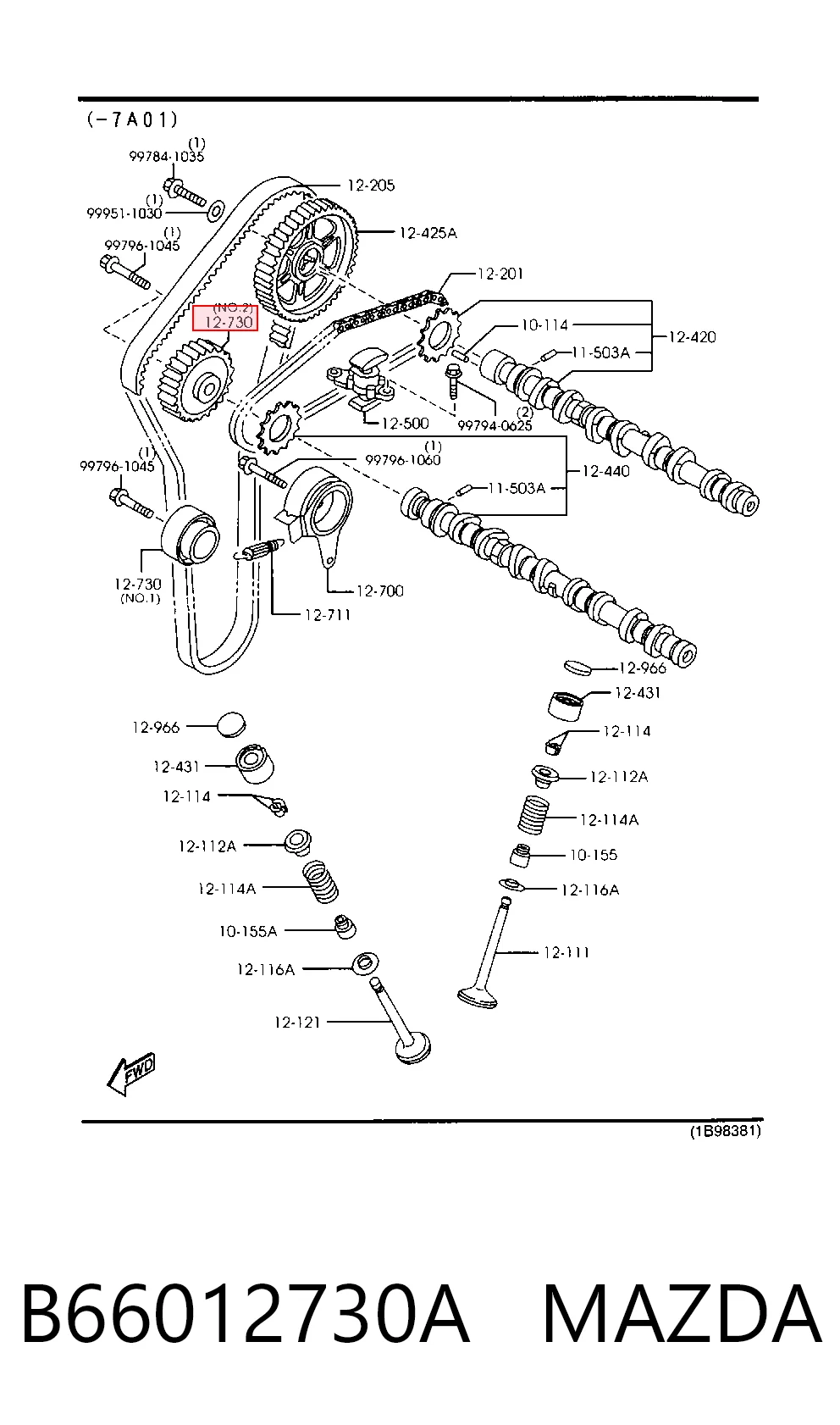 Polea correa distribución para Mazda 323 BF