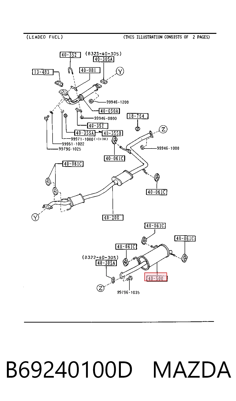 Silencioso trasero Mazda 323 IV (BG)