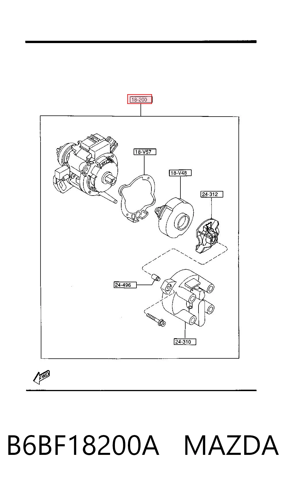 Distribuidor para Mazda 323 F V BA