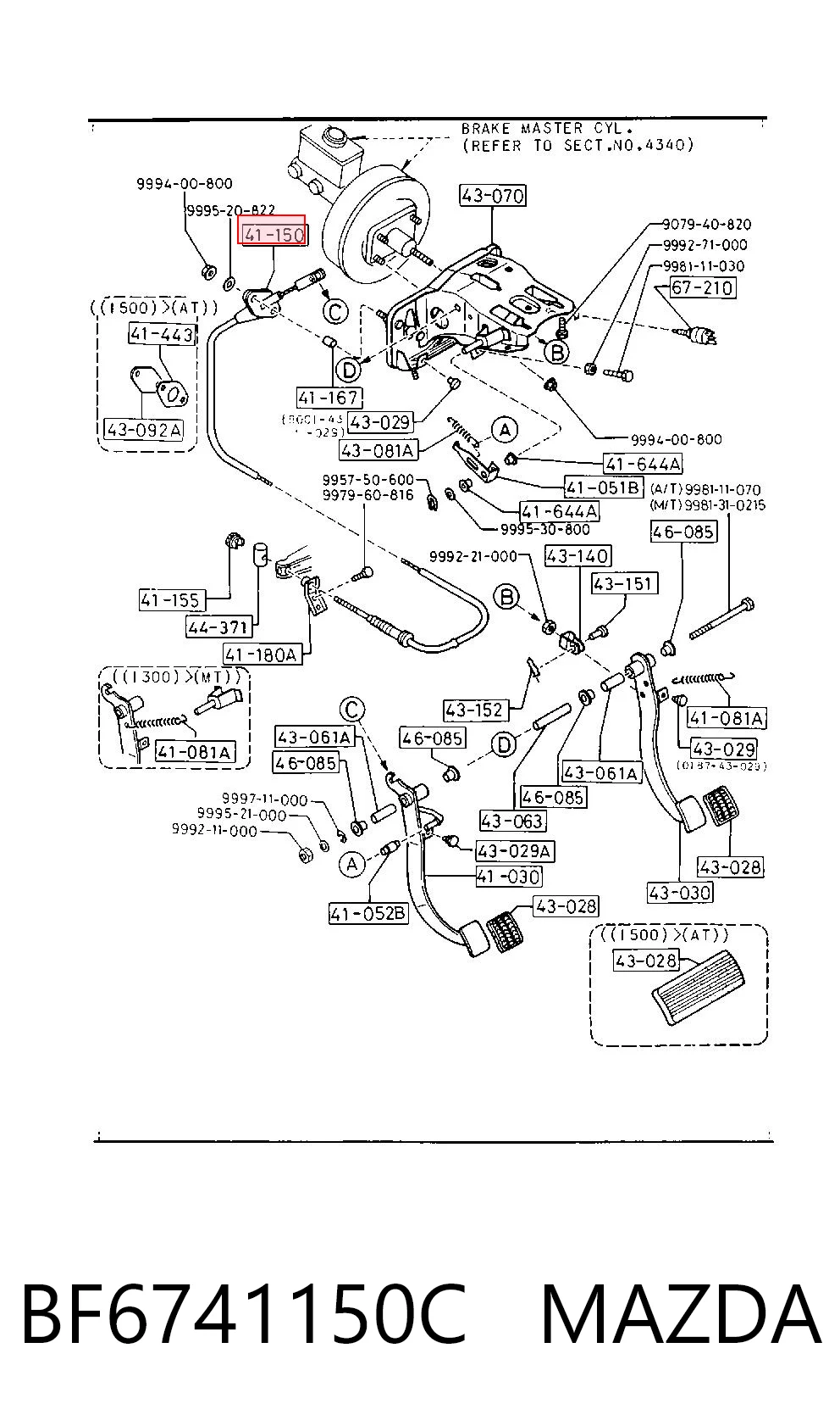 Cable embrague Mazda 323 III (BF)