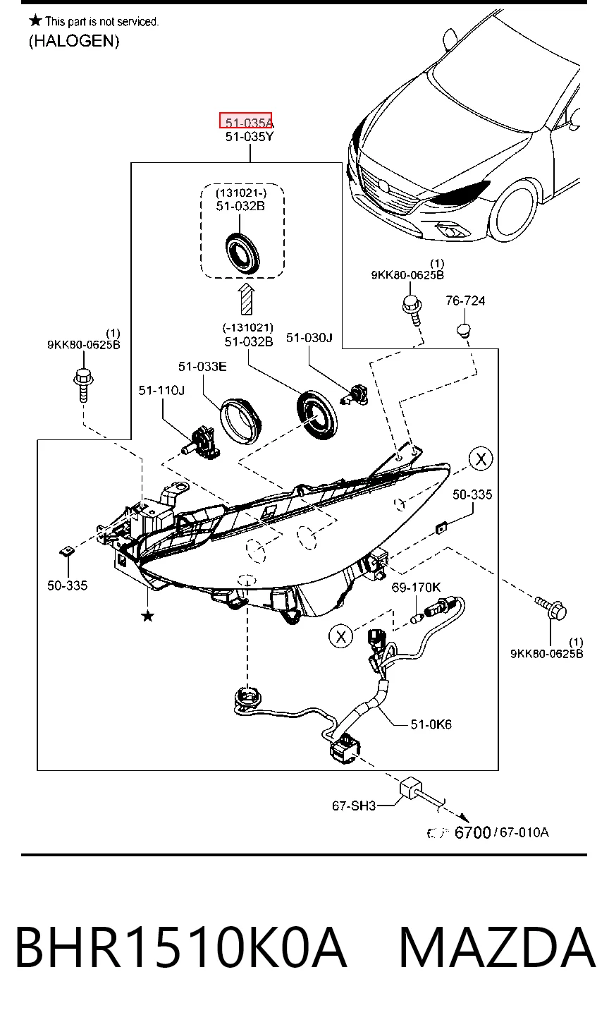  Faro derecho Mazda 3 