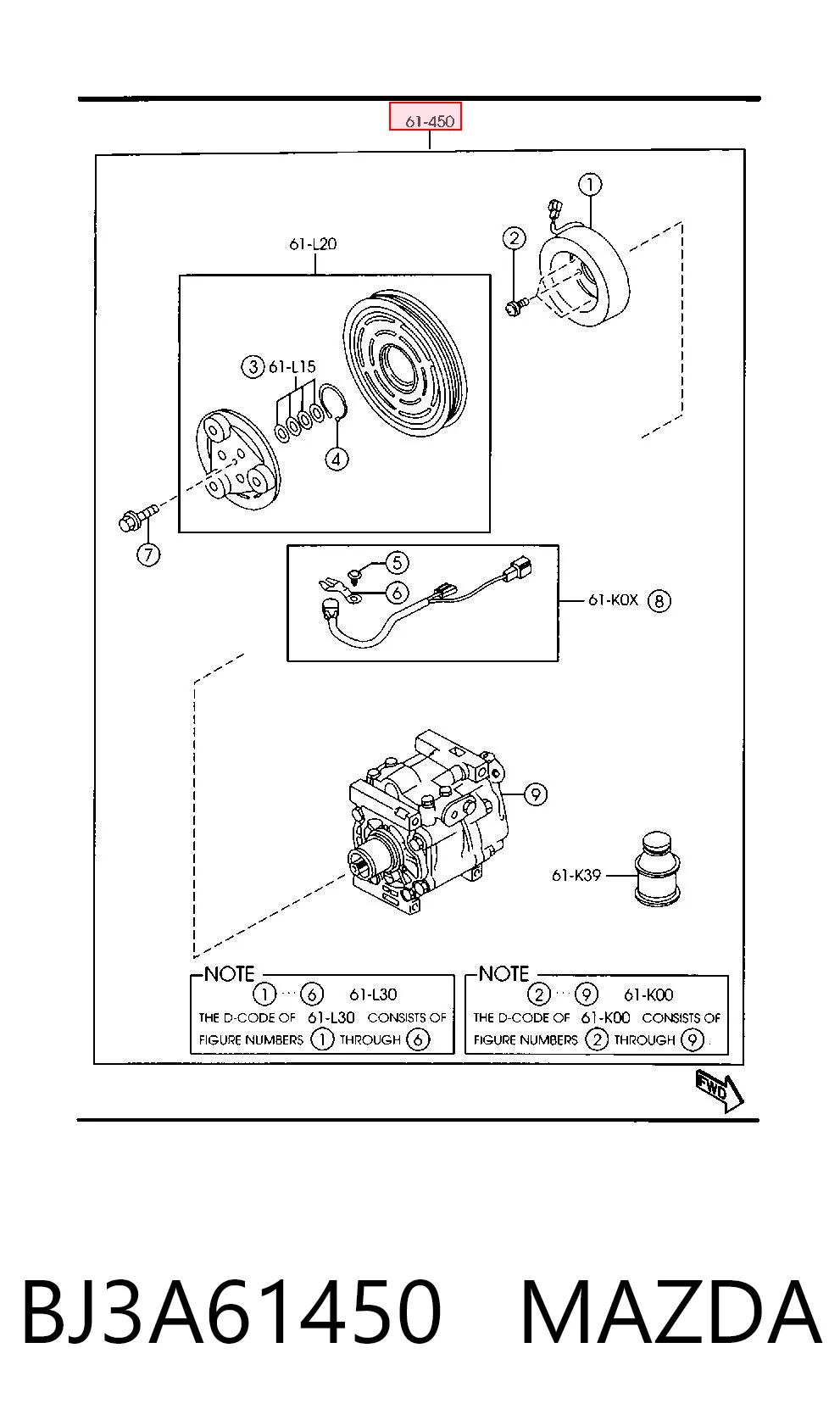  Compresor de aire acondicionado Mazda 626 5