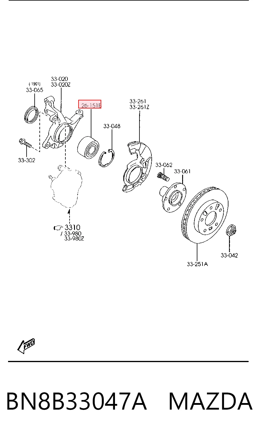 Cojinete de rueda delantero Mazda 6 desde 31,94 €