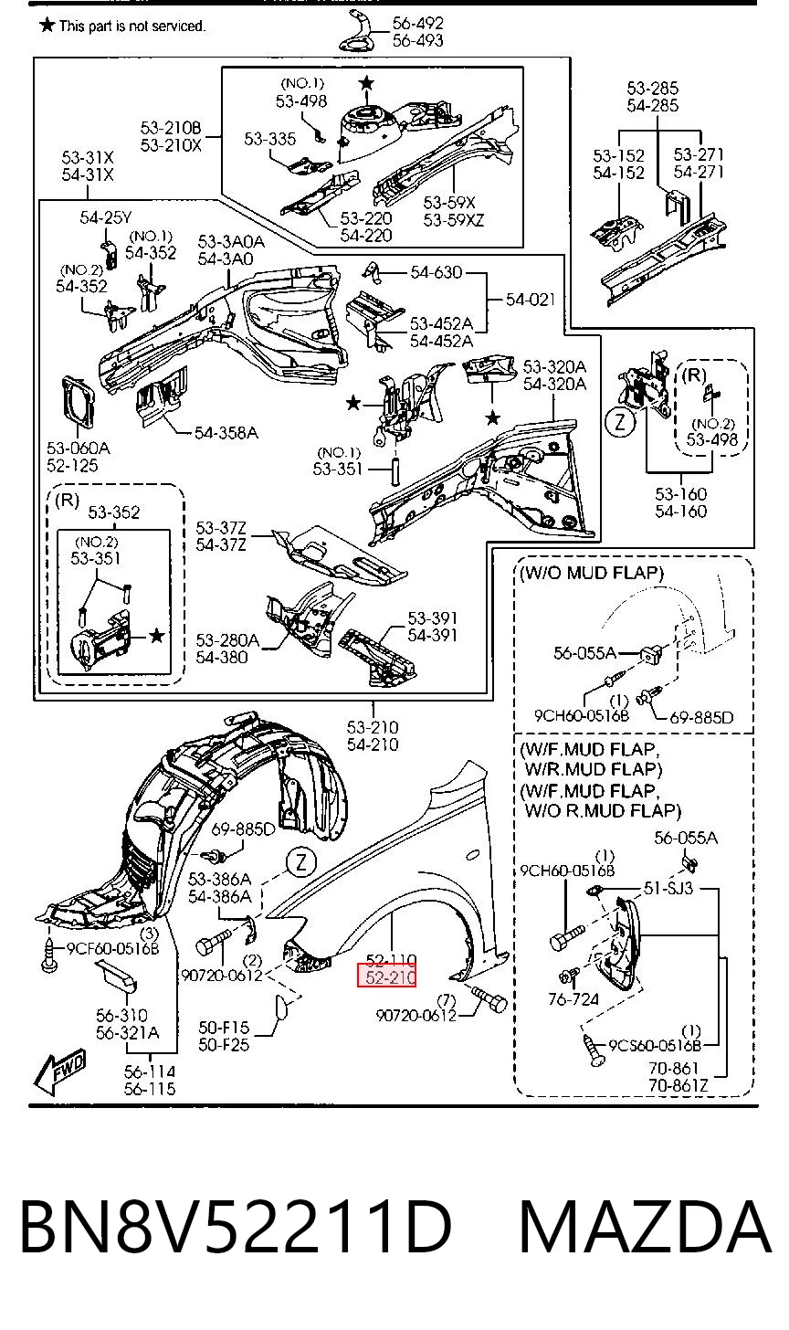 Aleta delantera izquierda Mazda 3  desde 70,48 €