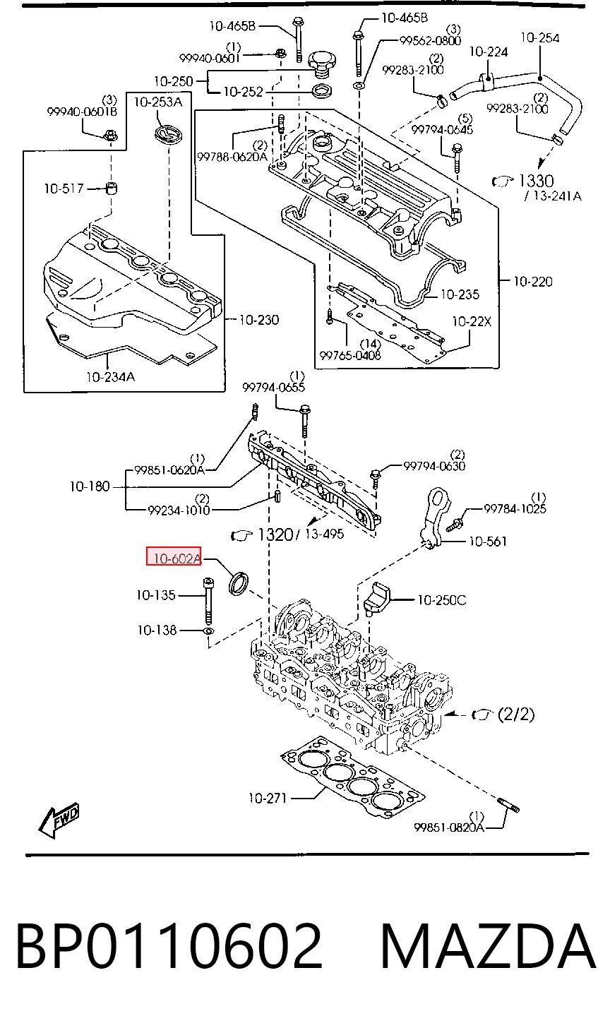Retén de árbol de levas para Mazda 323 F V BA