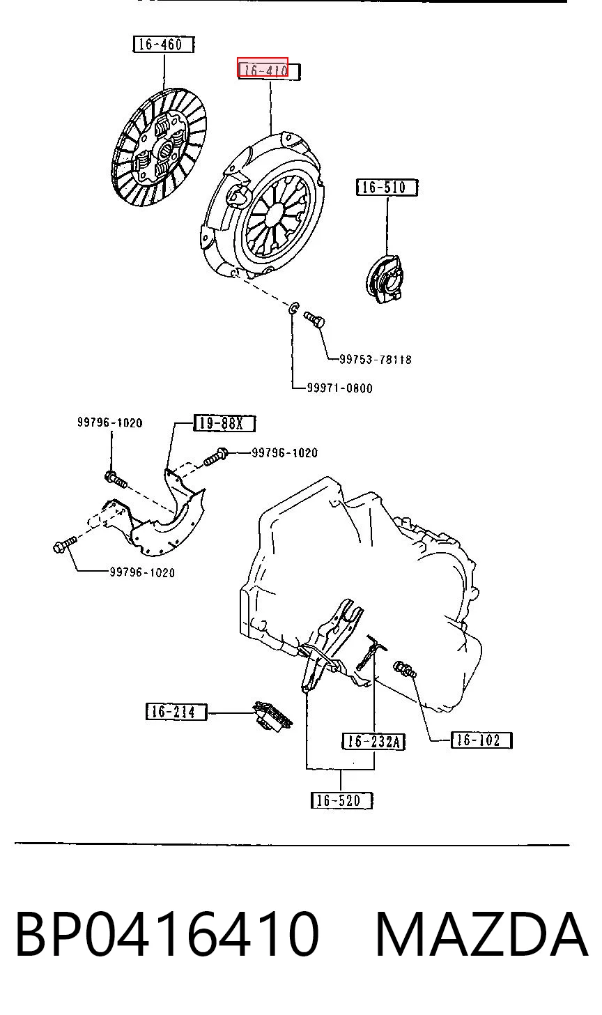 Plato de presión de embrague Mazda 323 F VI hatchback (BJ) (1998 - 2003) precio, desde 76,37 EUR
