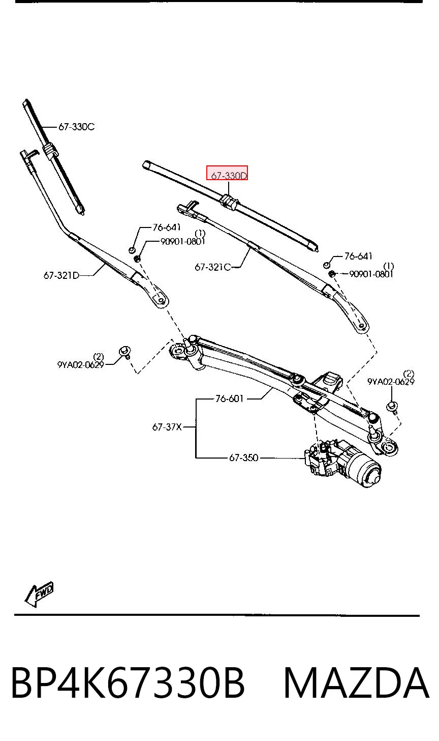 Limpiaparabrisas delanteras Mazda 3 