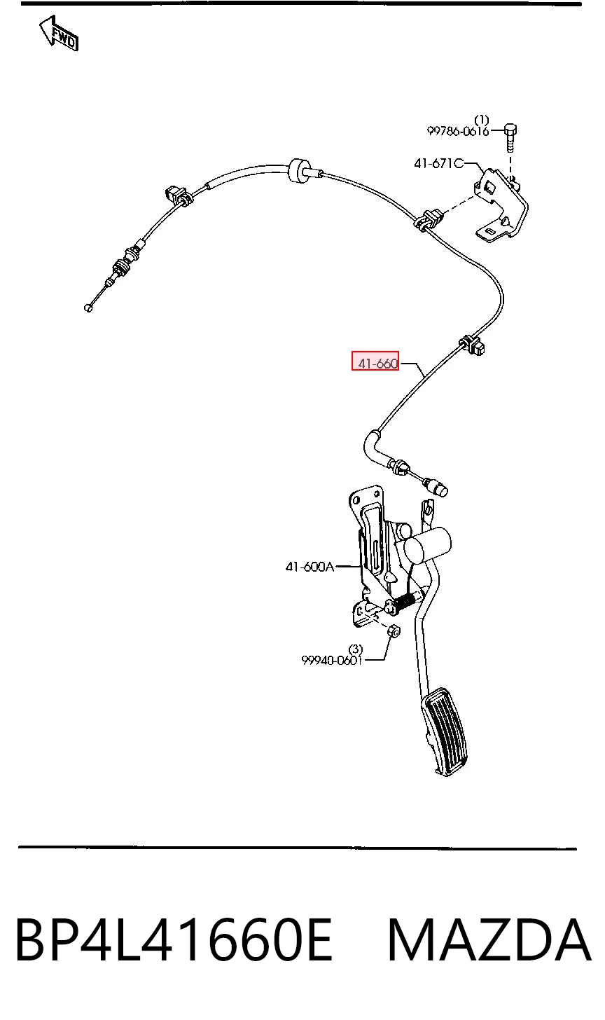 Comprar Cable del acelerador Mazda 3 BK12 a bajo precio