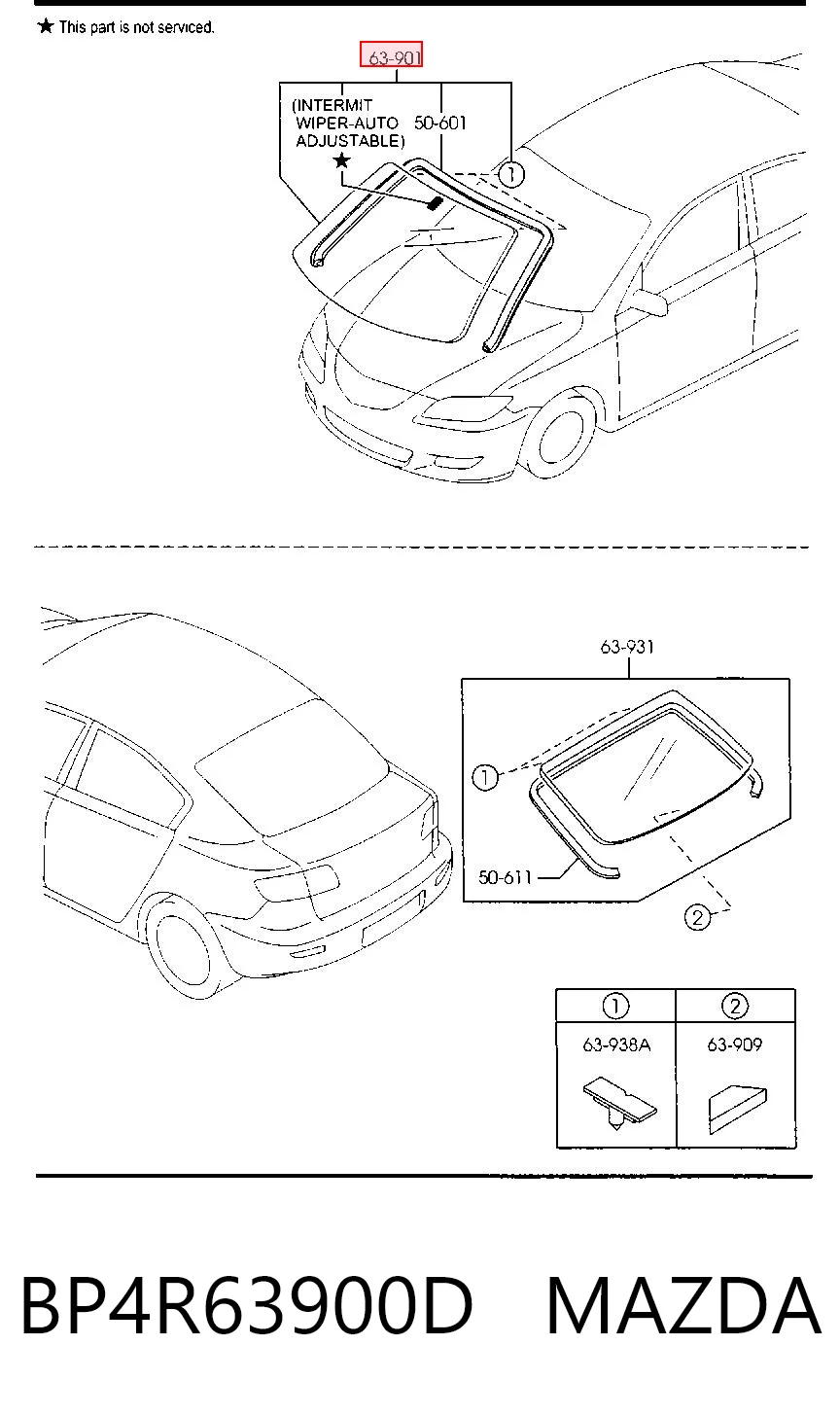 Parabrisas MAZDA BP4R63900D