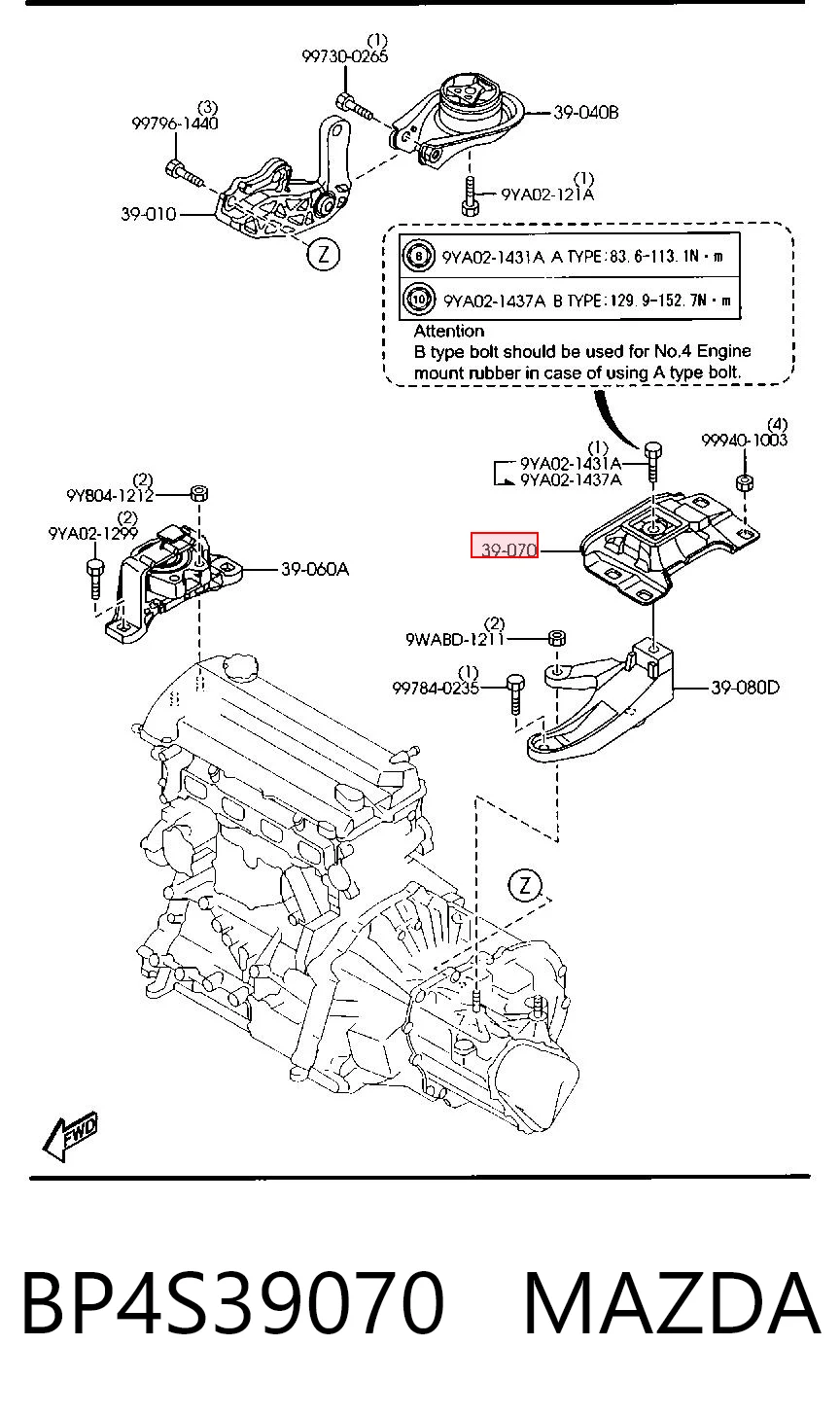 BP4S39070 Mazda