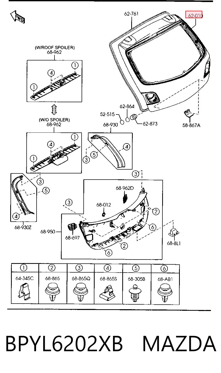 Puerta trasera para Mazda 3 BK