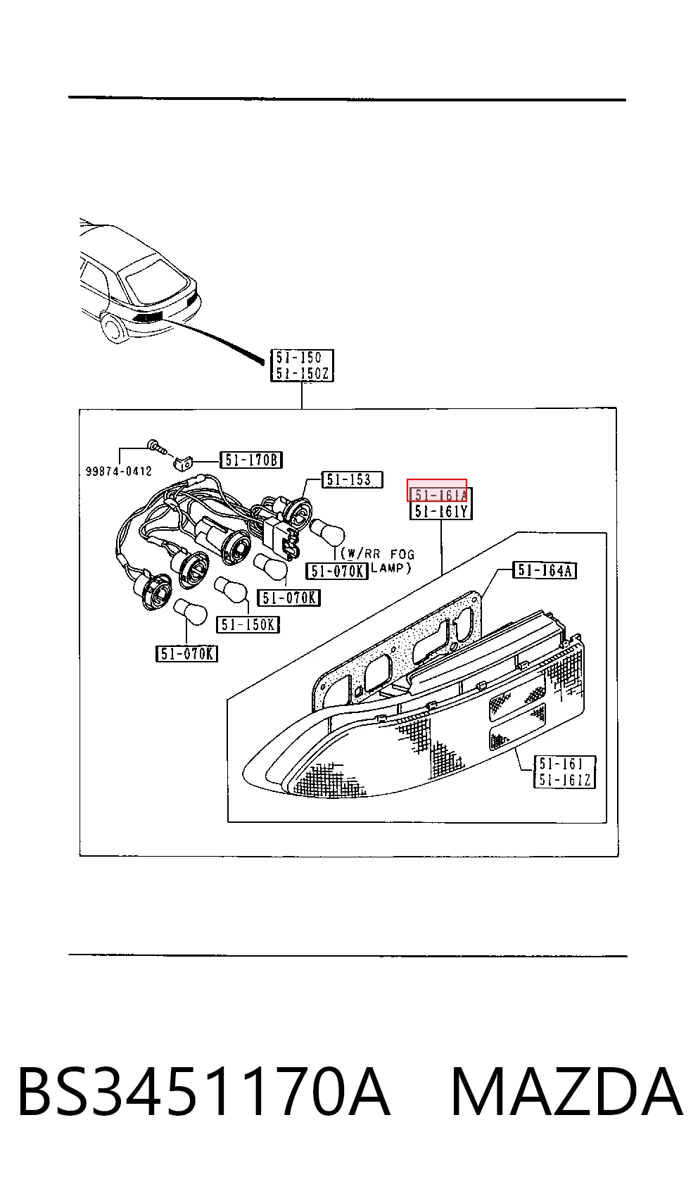 Comprar Piloto trasero derecho Mazda 323 IV BG a bajo precio