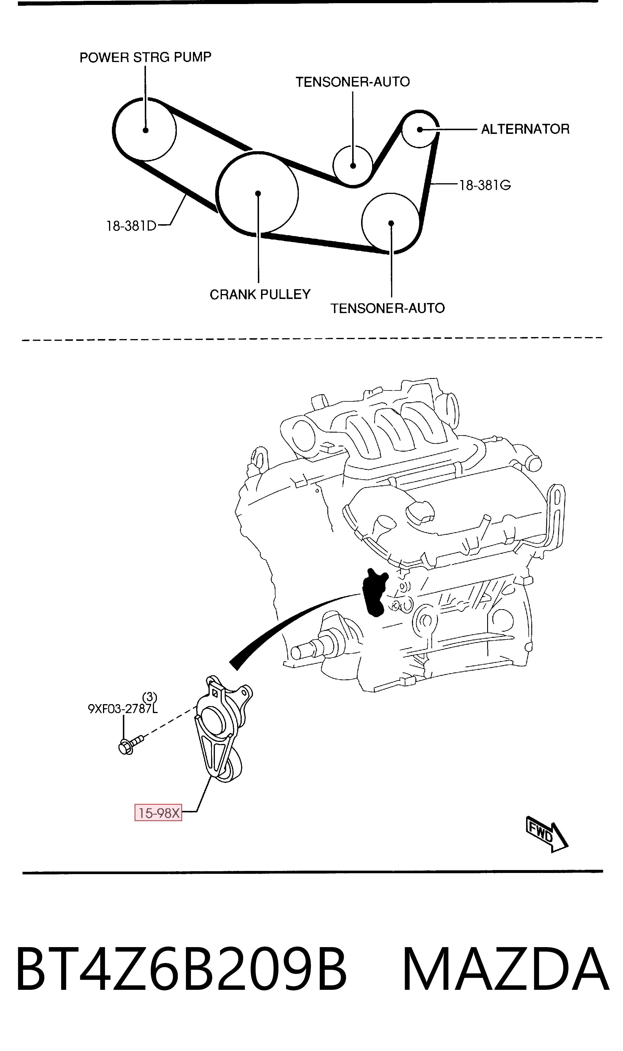  Tensor de correa poli V Ford Explorer 