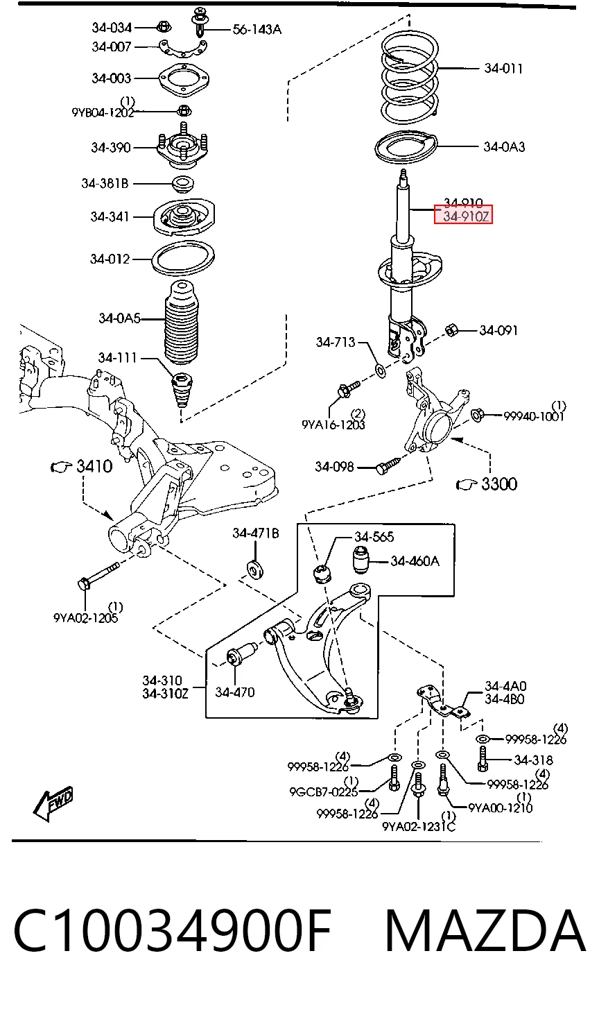 C10034900F Mazda