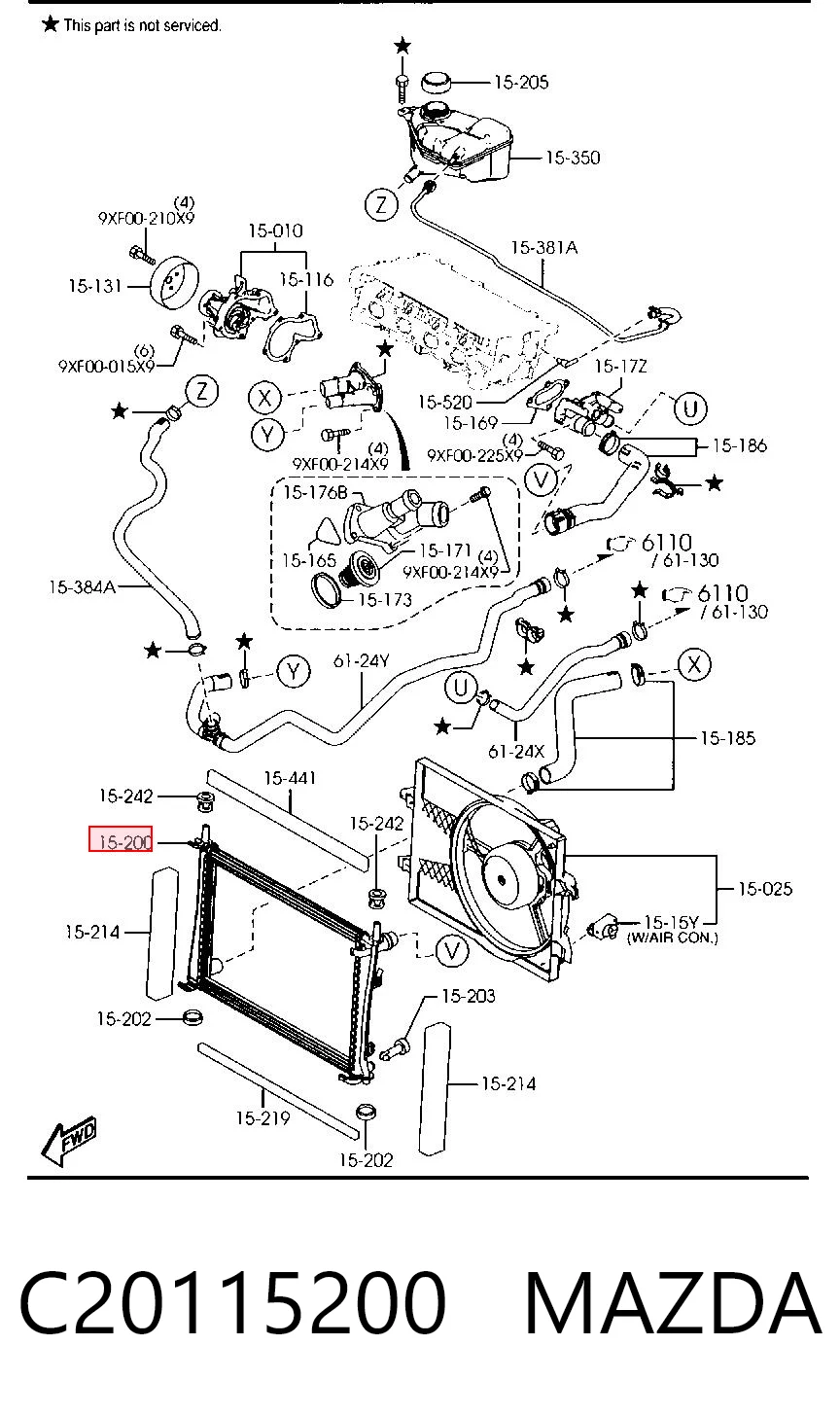 C20115200 Mazda Refrigeración del motor