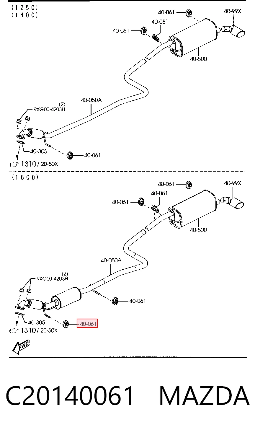Soporte de escape para Volvo S80 II AS, AR