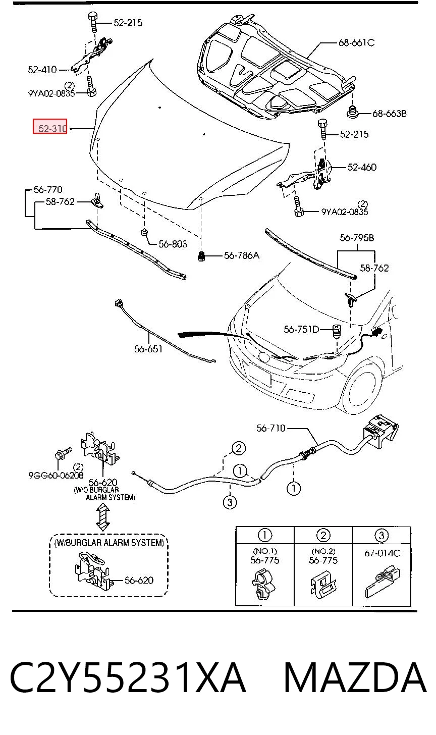 Capot Mazda 5 I