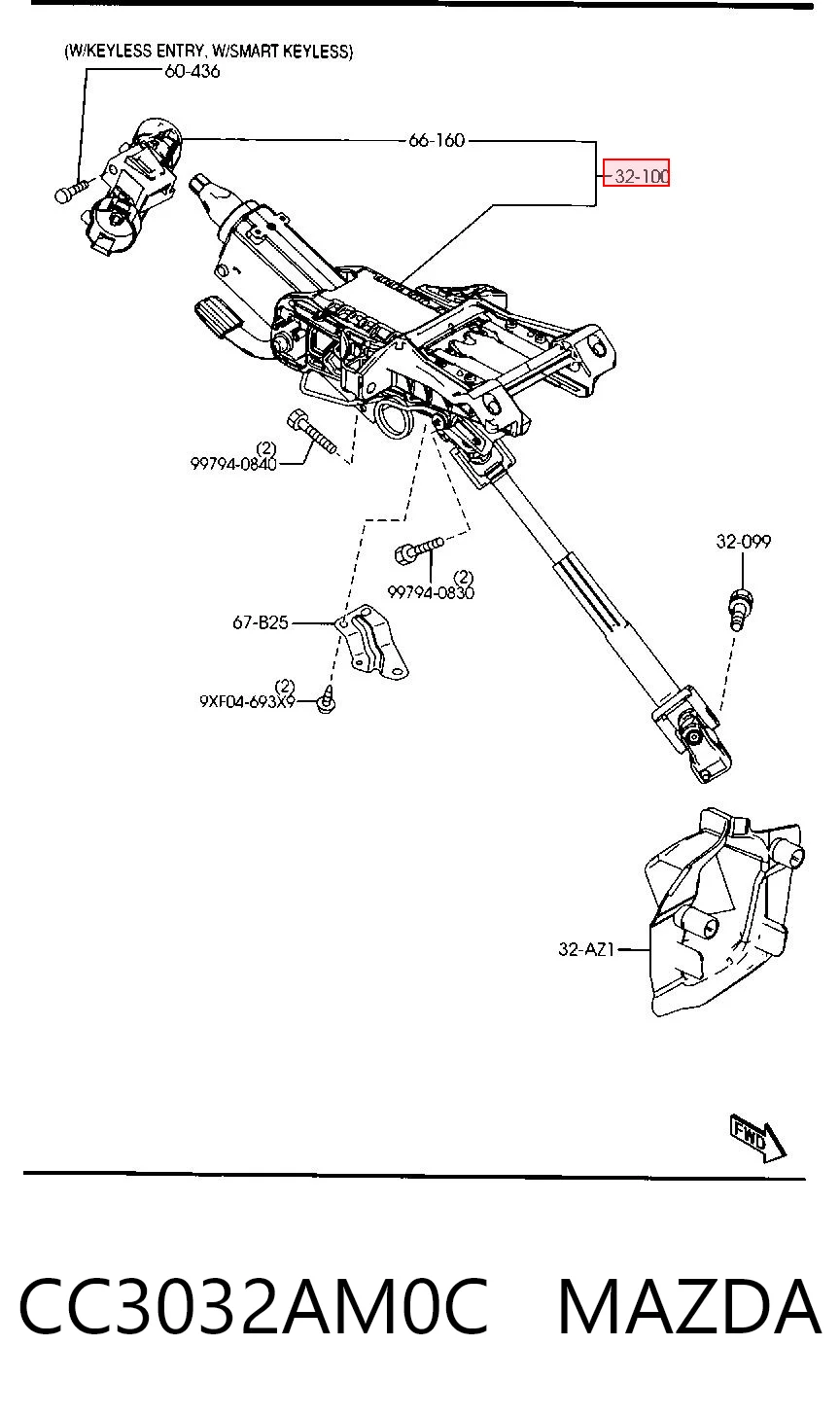 Comprar Columna de dirección Mazda 5 I CR a bajo precio