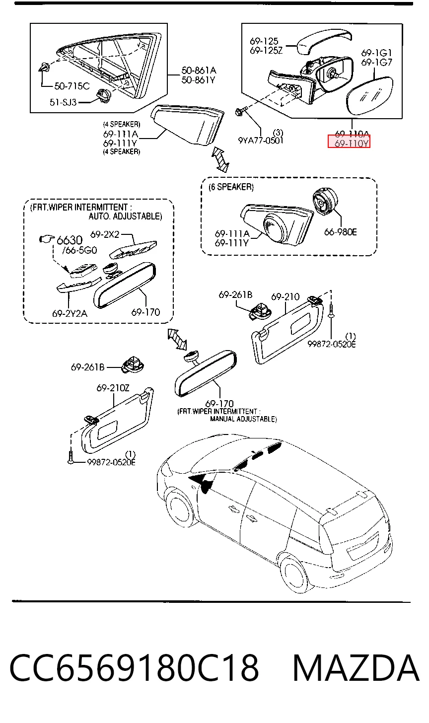 Retrovisor izquierdo Mazda 5 I