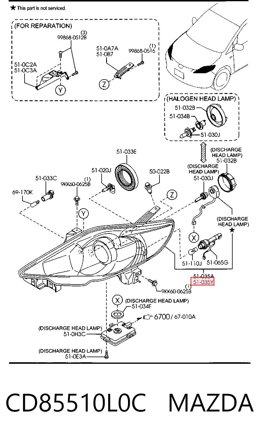 Faro Mazda 5 I monovolumen (CR) (2005 - 2007) precio, desde 193,12 EUR