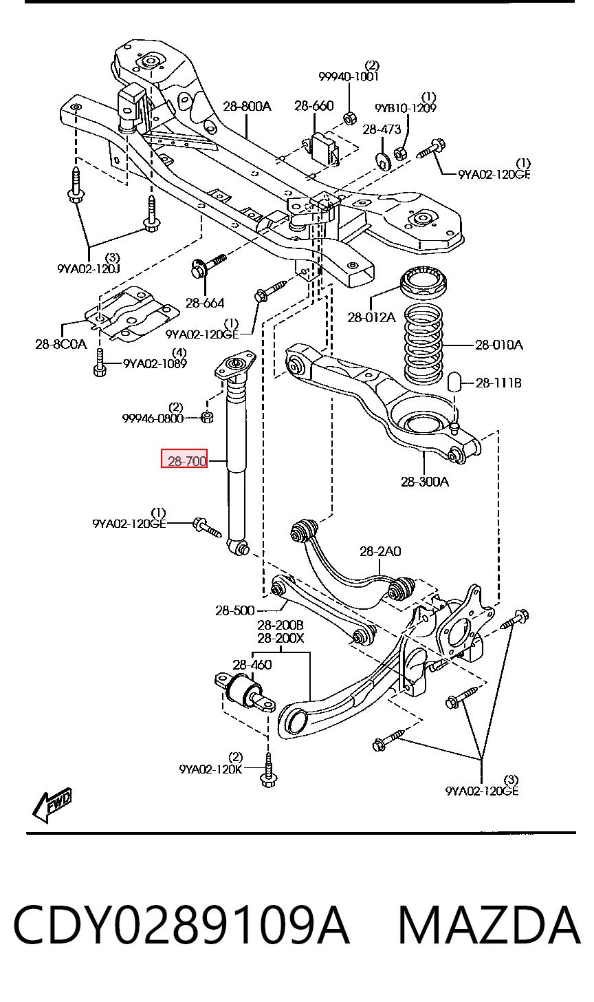 CDY0289109A Mazda