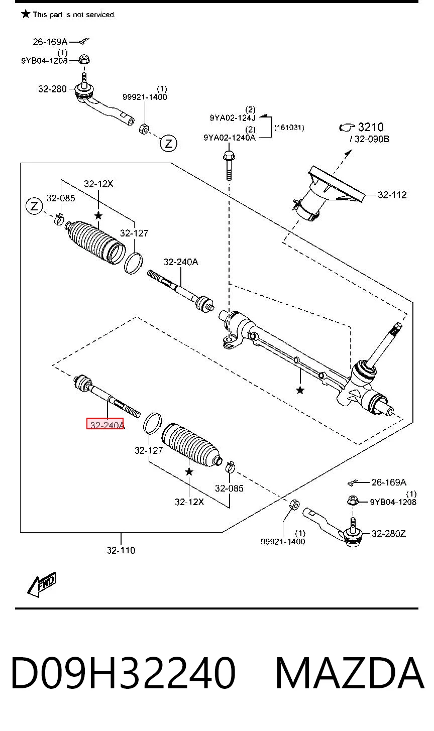Bieleta de direccion Mazda 2  hatchback comprar en España