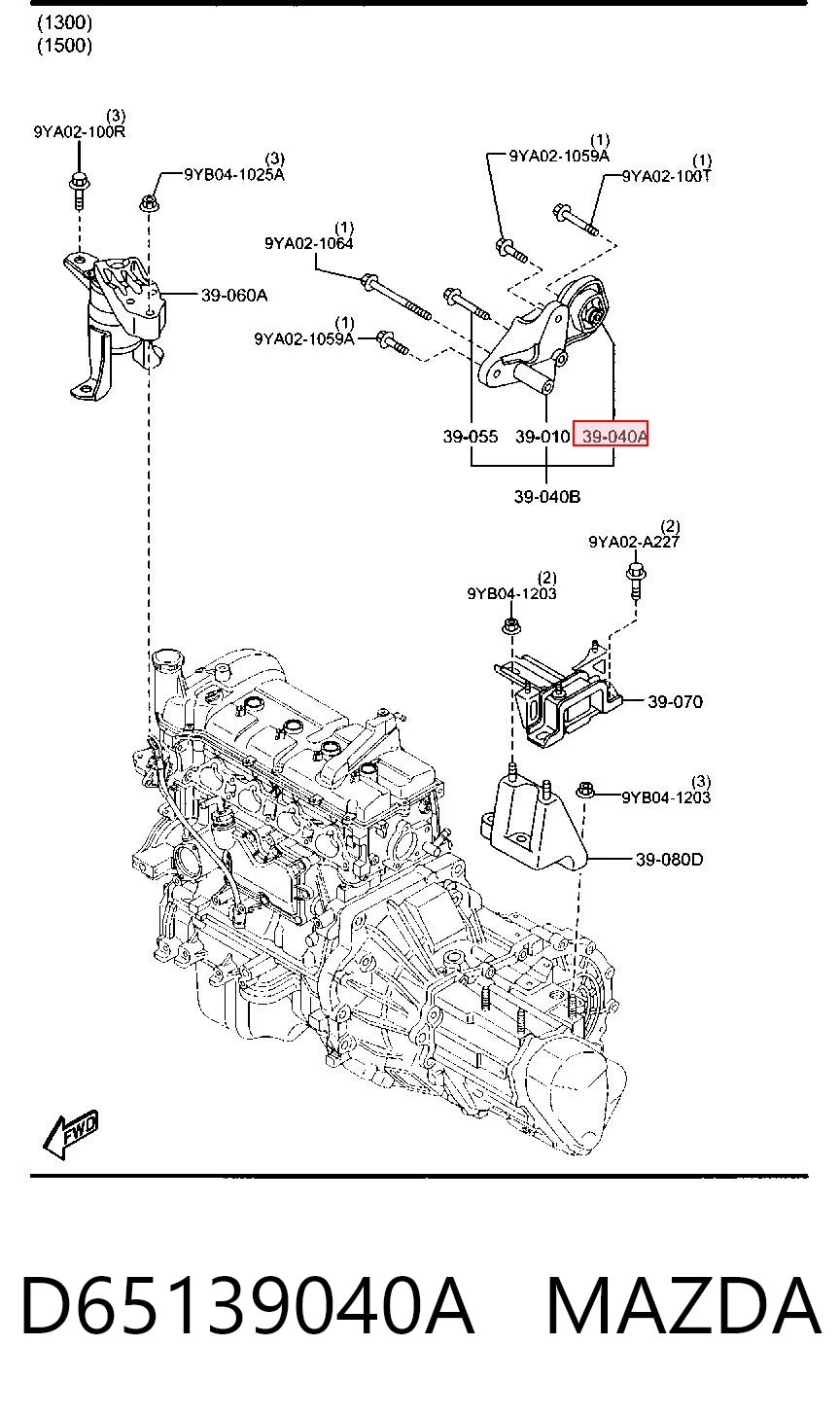 Soportes de motor trasero Suzuki 1191060A01 precio, desde 31,01 EUR