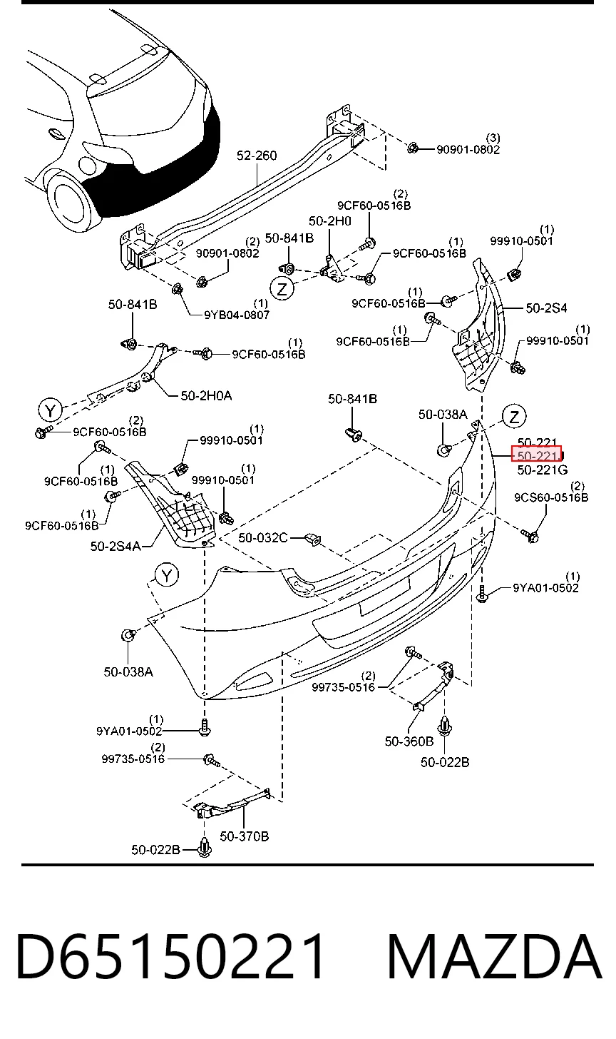 Paragolpes Mazda 2 II hatchback (DE) (2007 - 2014) precio, desde 152,46 EUR