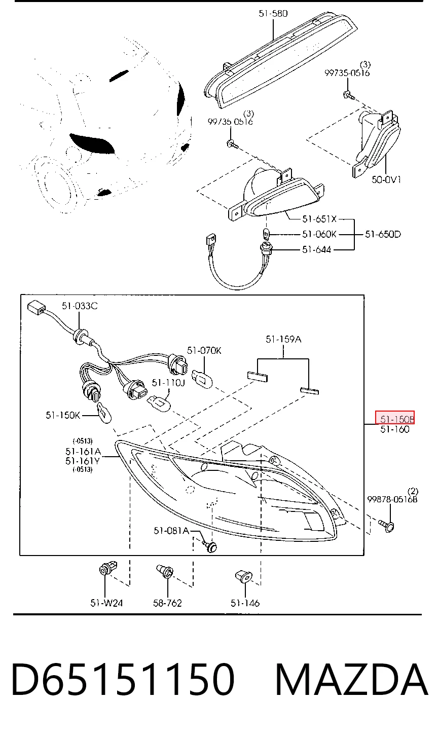 Comprar Piloto trasero derecho Mazda 2 II DE