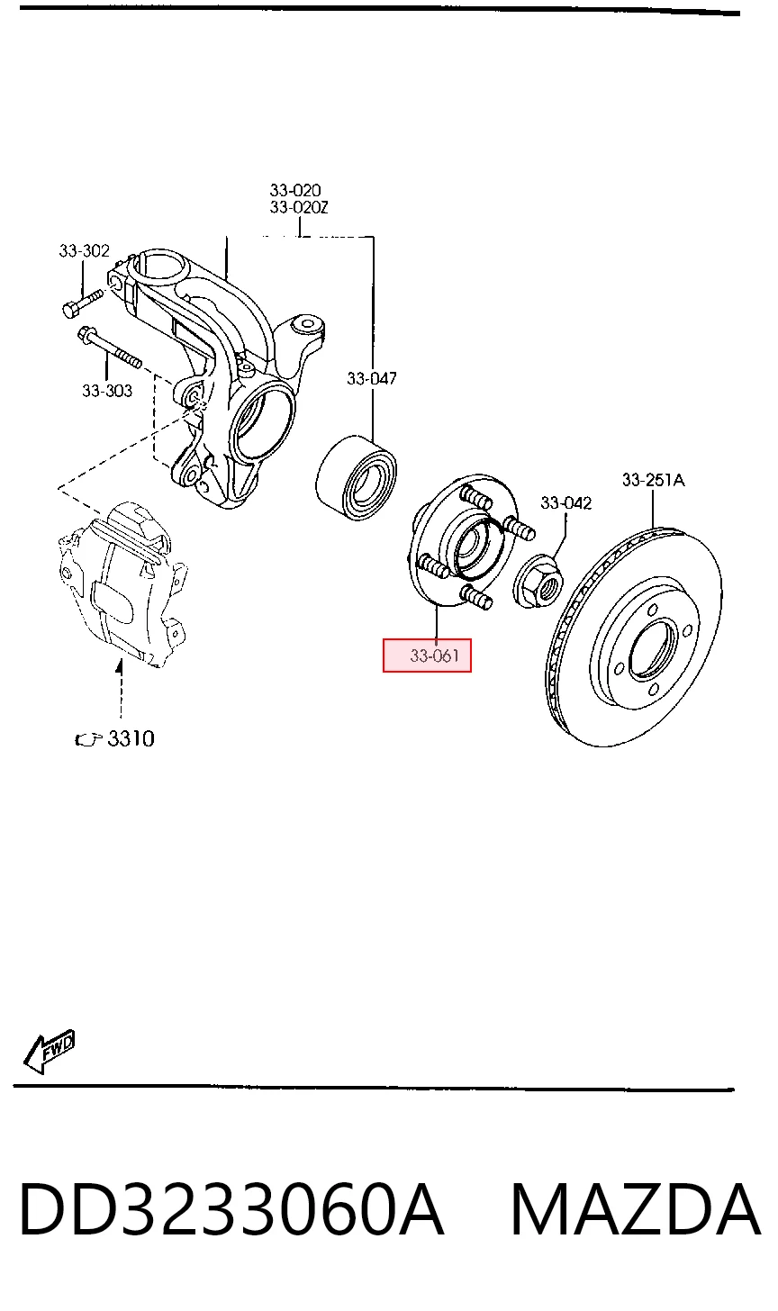 Comprar Cubo de rueda delantero Mazda 2 DY a bajo precio