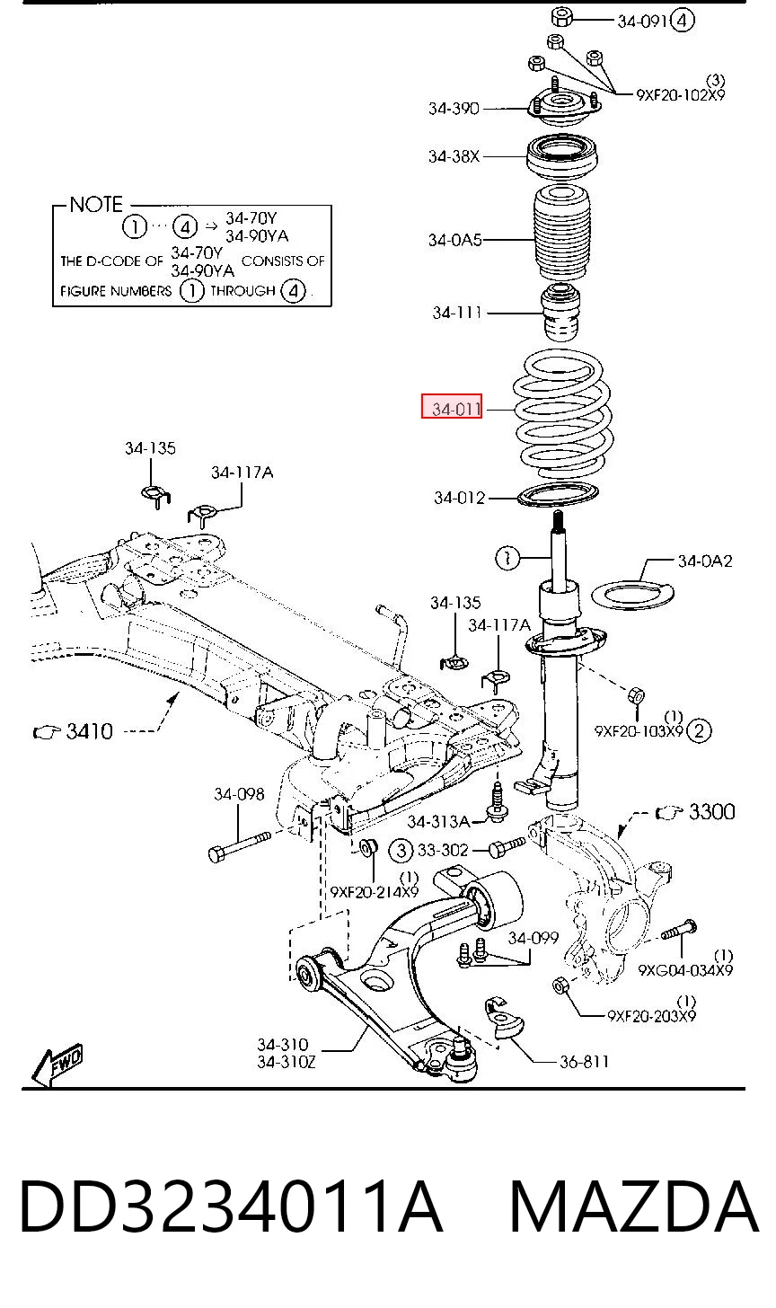 Comprar Muelle delantero Mazda 2  DY a bajo precio