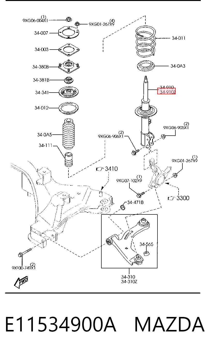 E11534900A Mazda