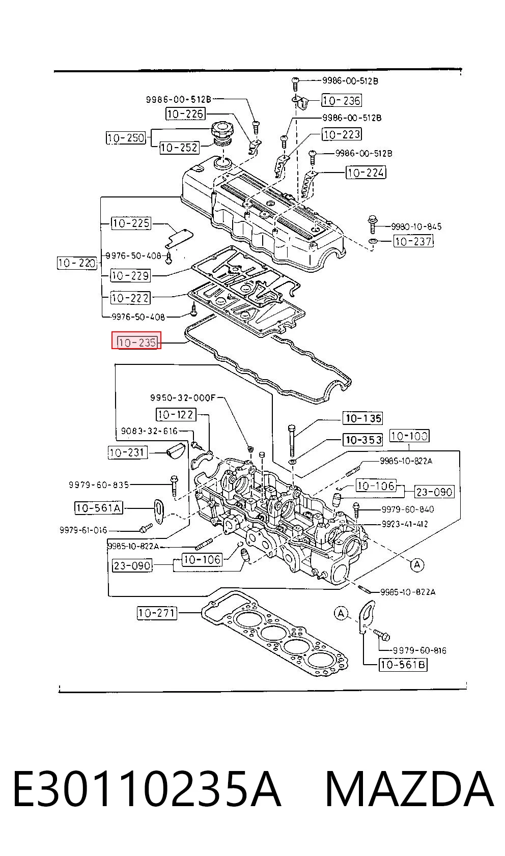 Junta de tapa de válvulas Ford 5013077