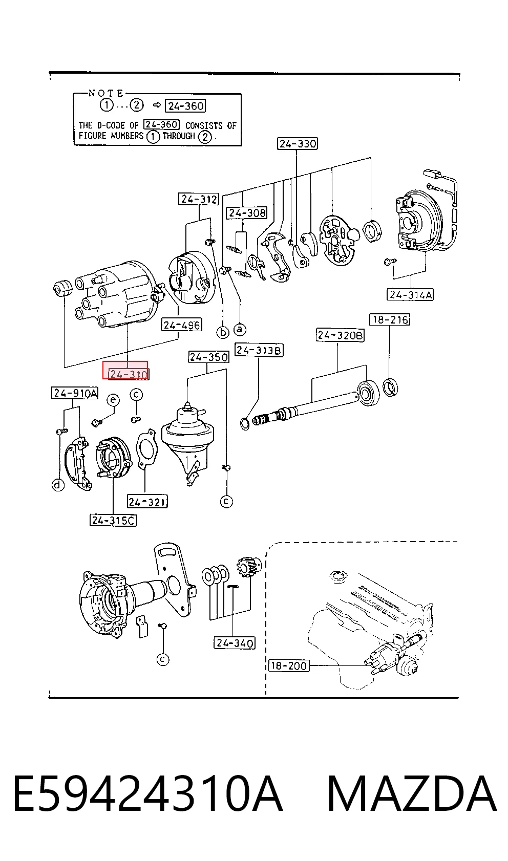 Tapa de delco Mazda 626 II hatchback comprar en España