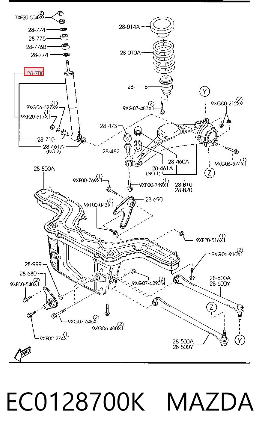EC0128700K Mazda