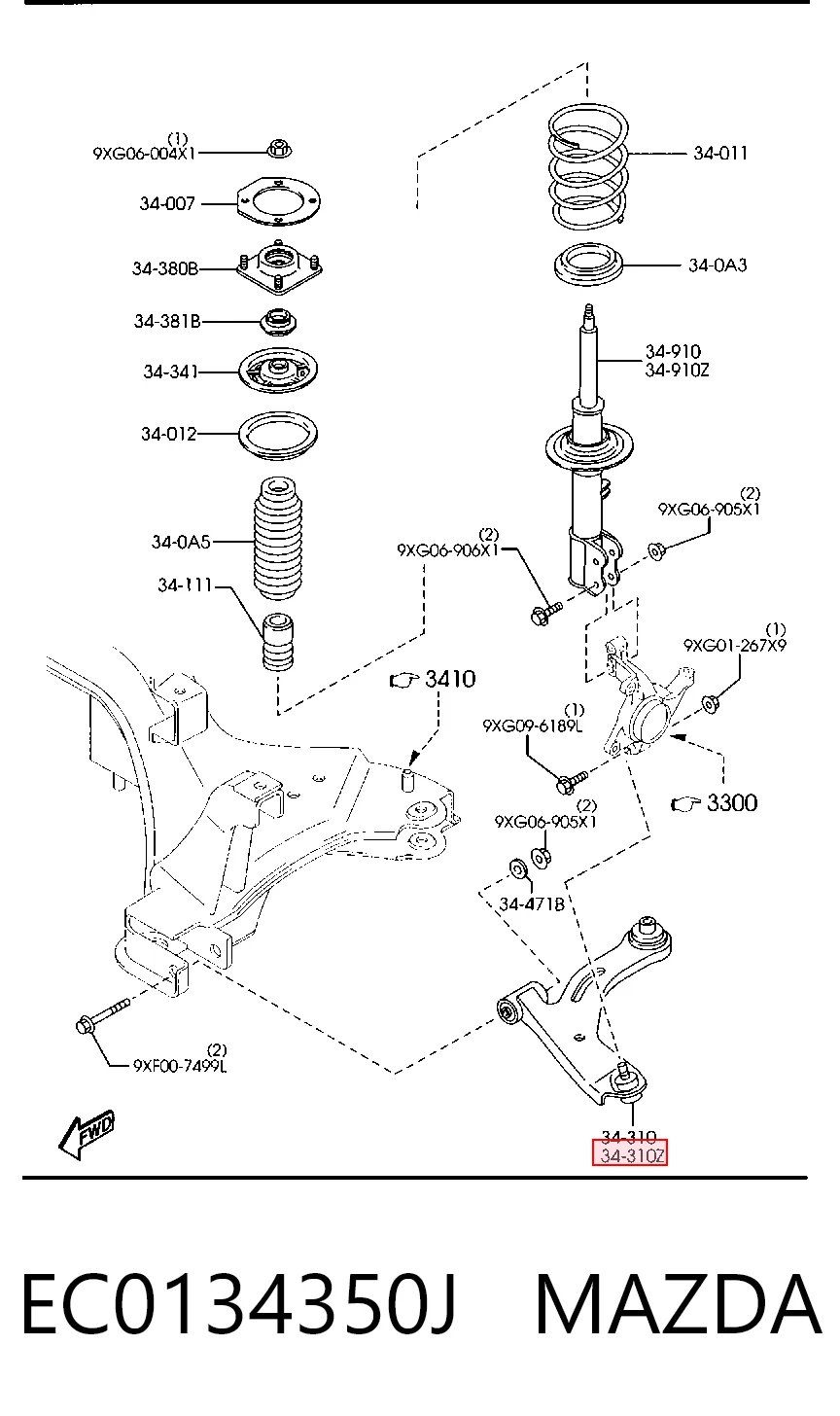 EC0134350J Mazda