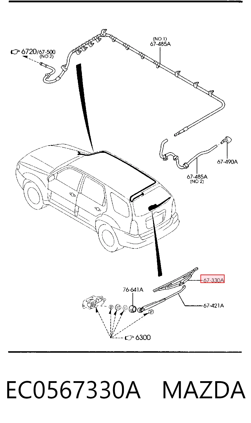 Limpiaparabrisas posterior SsangYong Actyon SPORTS
