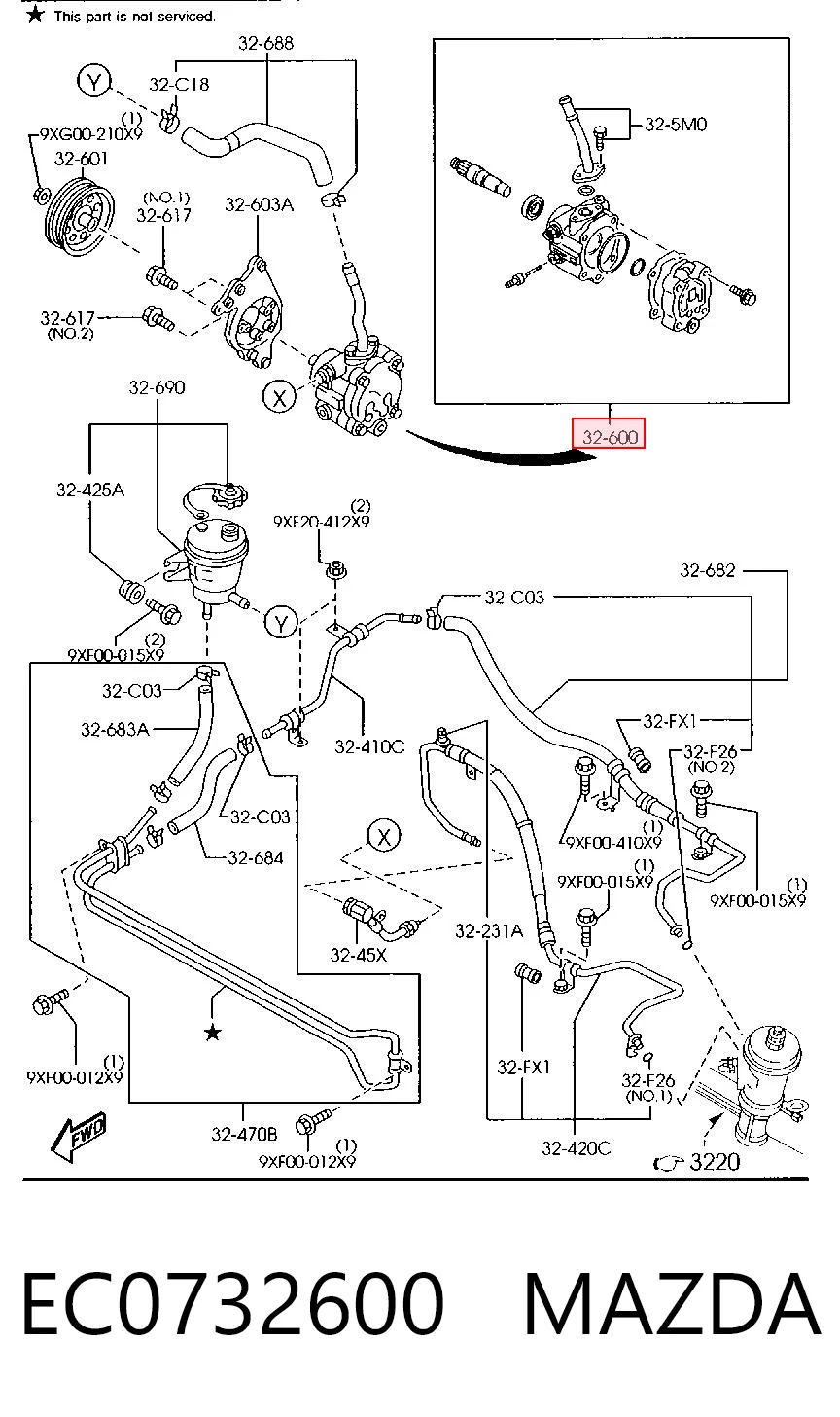 Bomba hidráulica de dirección para Ford Maverick II 1N2