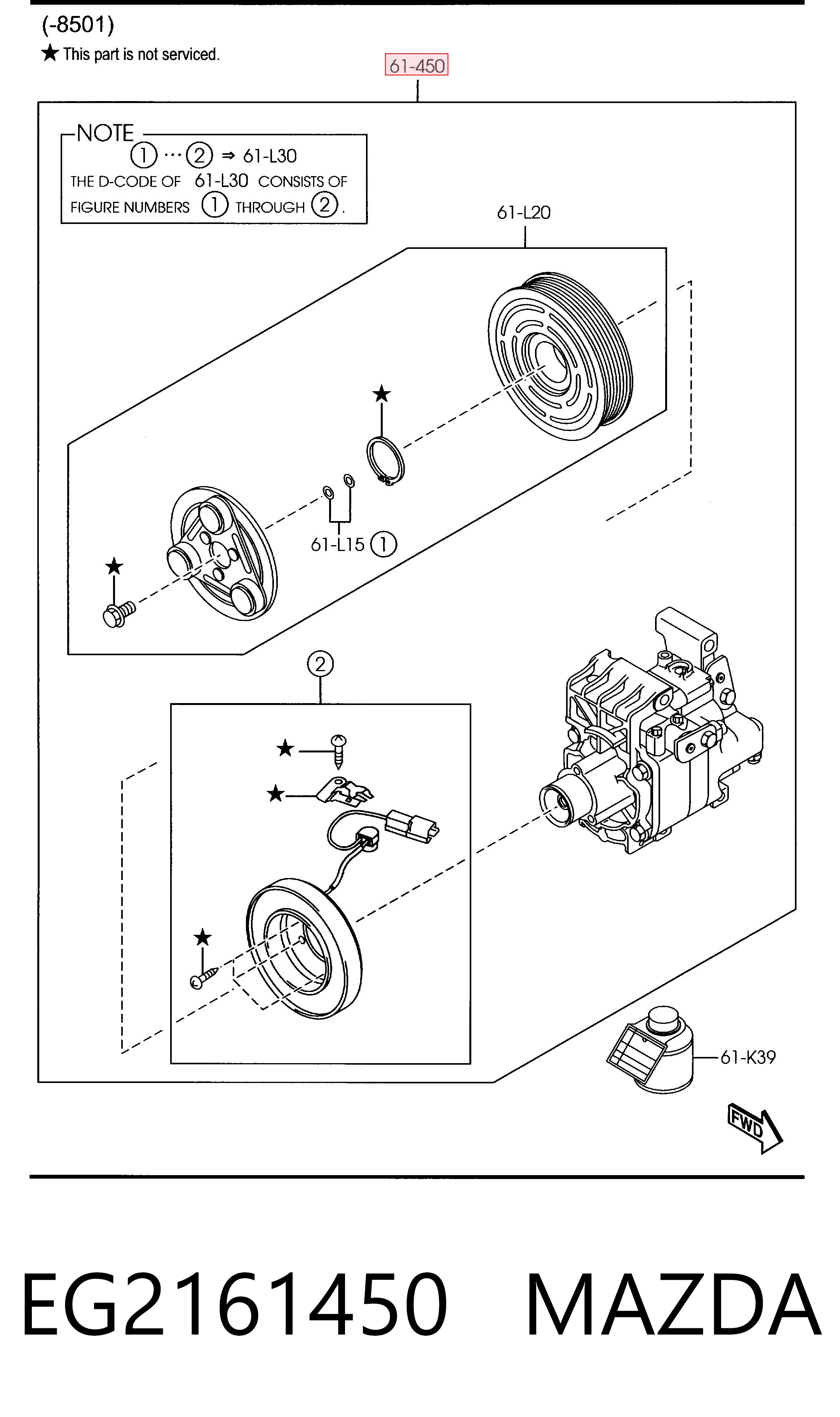 EG2161450 Mazda Compresor climatizador