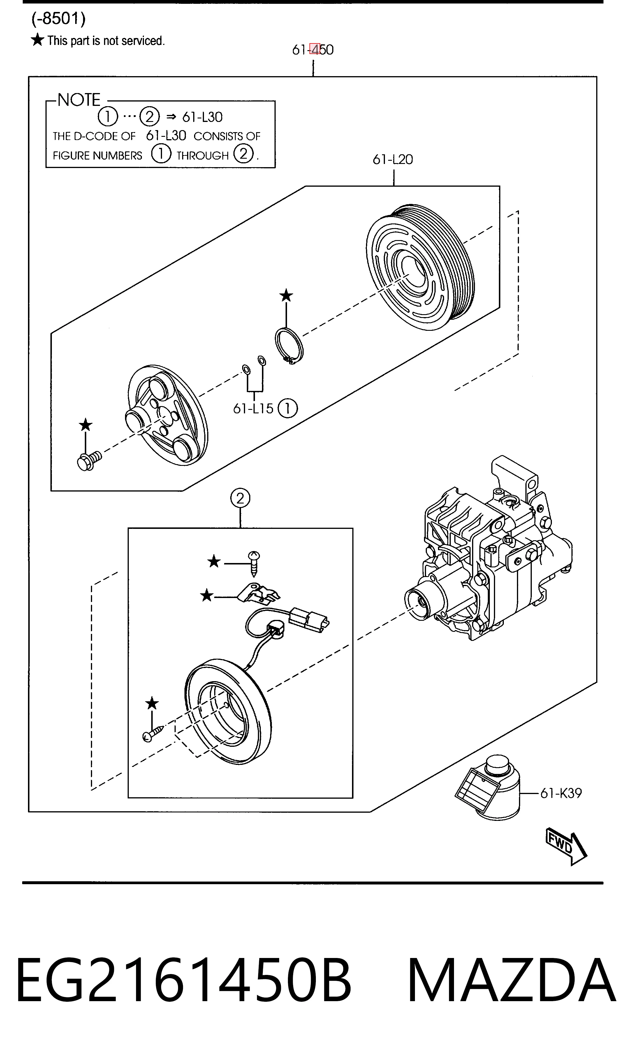 EG2161450B Mazda Compresor climatizador